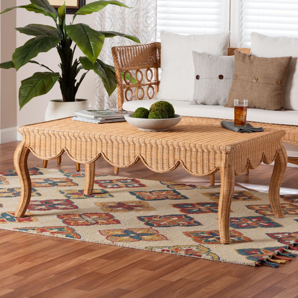 bali & pari - Deborah Coffee Table in Light Honey - Debora-Light Honey Rattan-Coffee Table view 6