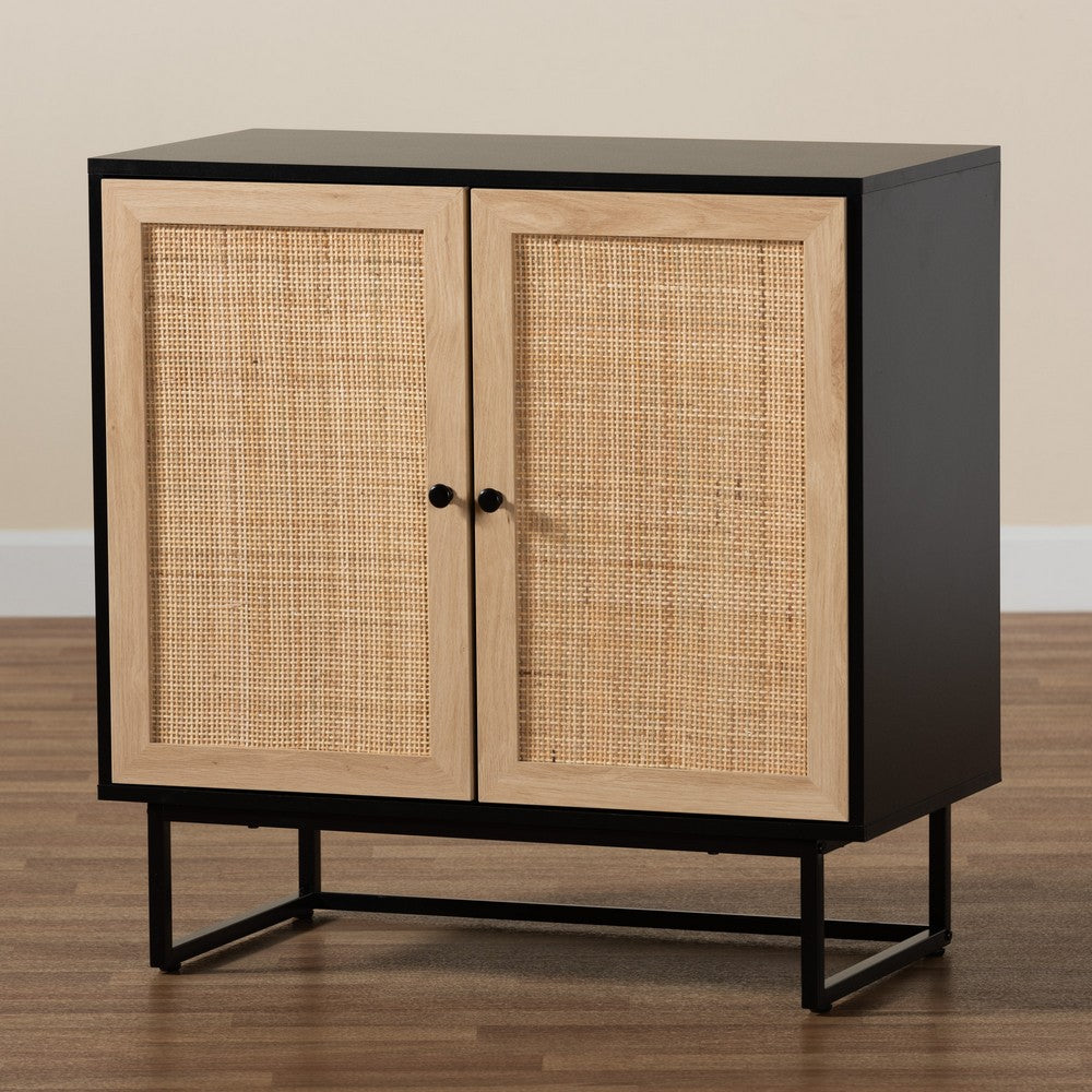 bali & pari - Declan Storage Cabinet in Espresso Brown/Black - LCF20009-Rattan-Storage Cabinet view 9