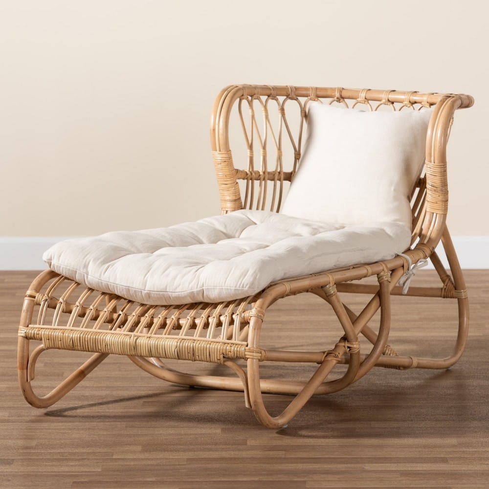 bali & pari - Delara Chaise in White/Natural Brown - DC8029-Rattan-Chaise view 9