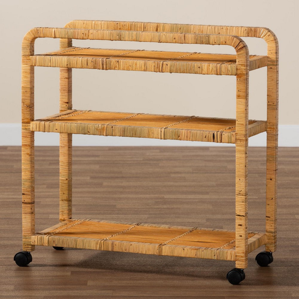 bali & pari - Delphine Cart in Natural Brown - DCWH10013-Maia-Natural Rattan-Cart view 8