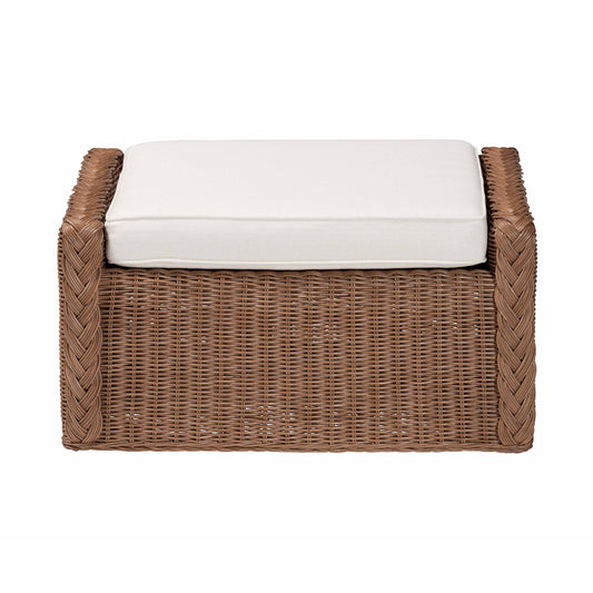 bali & pari - Derris Footstool in Peanut Brown - Derris-Peanut Brown/Rattan-Footstool view 2