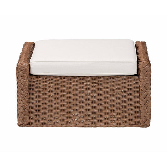 bali & pari - Derris Footstool in Peanut Brown - Derris-Peanut Brown/Rattan-Footstool view 2