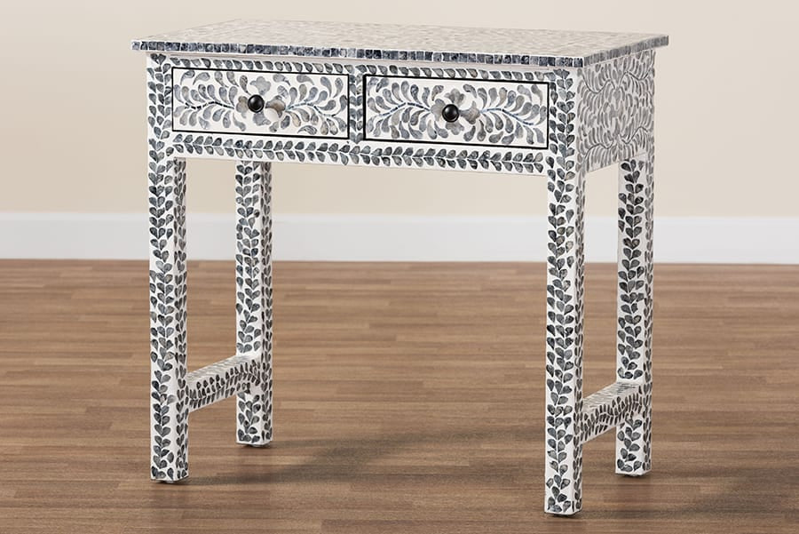 bali & pari - Diata Console Table in Mosaic Black/White - F242-FT12-Console Table view 10