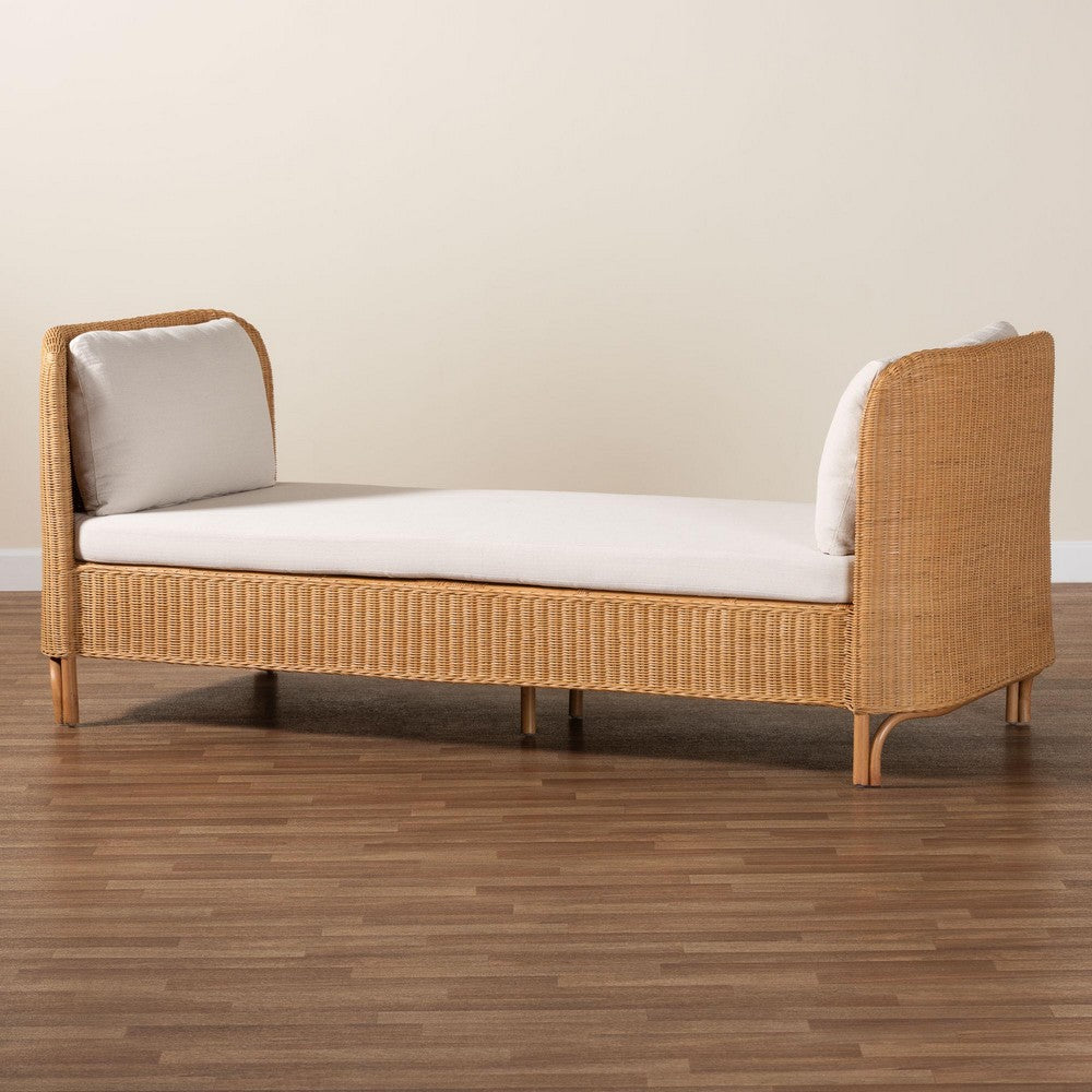 bali & pari - Diva Daybed in Natural Rattan - Diva-Light Honey Rattan/Cushioned-Daybed view 7