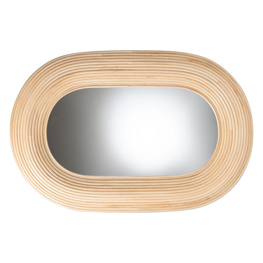 bali & pari - Drucilla Mirror in Natural Brown - RMWH02-Rattan Mirror view 2