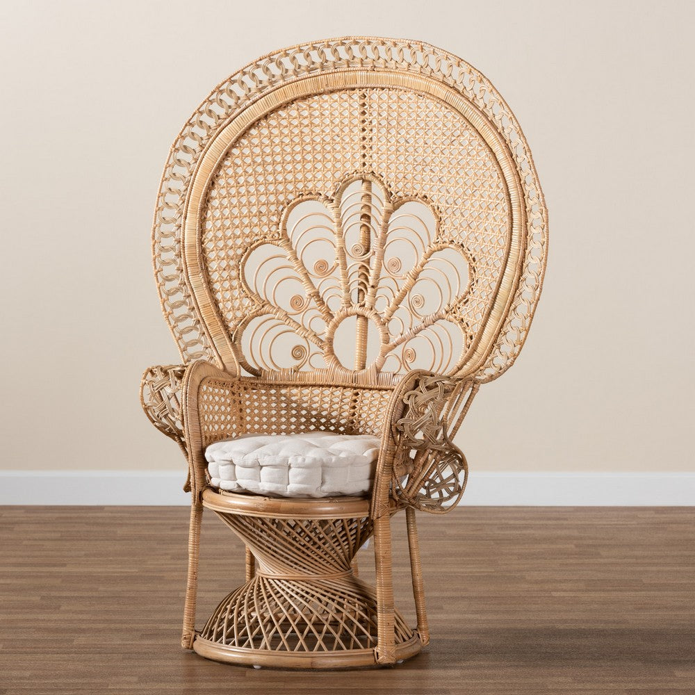 bali & pari - Ediva Peacock Accent Chair in White/Natural Brown - Peacock-001-Rattan-AC view 9