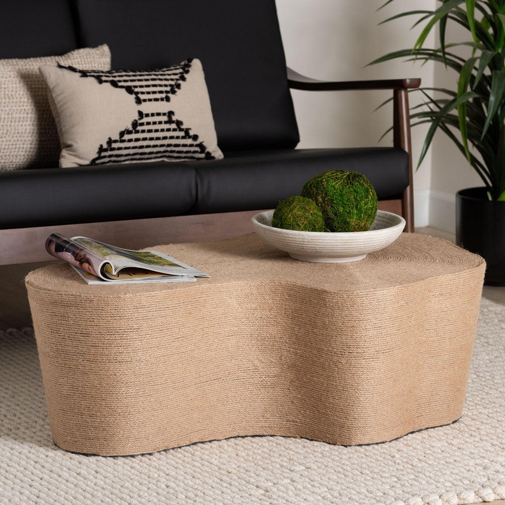 bali & pari - Edna Coffee Table in Natural Brown - F2410-FT4-Jute-CT view 7