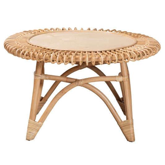 bali & pari - Elani Coffee Table in Natural Brown/Light Brown - DC8012-Rattan-CT view 2
