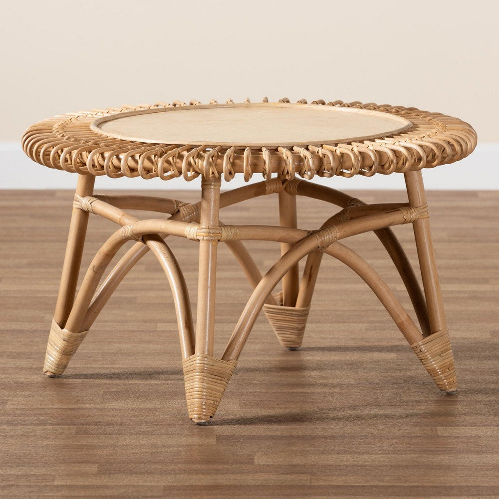 bali & pari - Elani Coffee Table in Natural Brown/Light Brown - DC8012-Rattan-CT view 7