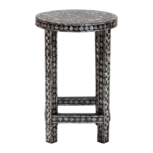 bali & pari - Elara End Table in Mosaic Black/White - F242-FT17-Side Table view 2