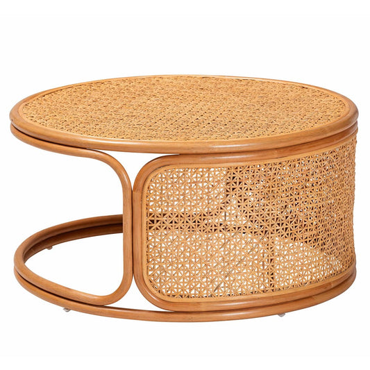bali & pari - Eldon Coffee Table in Honey - Eldon-Light Honey Rattan-Large-CT view 2