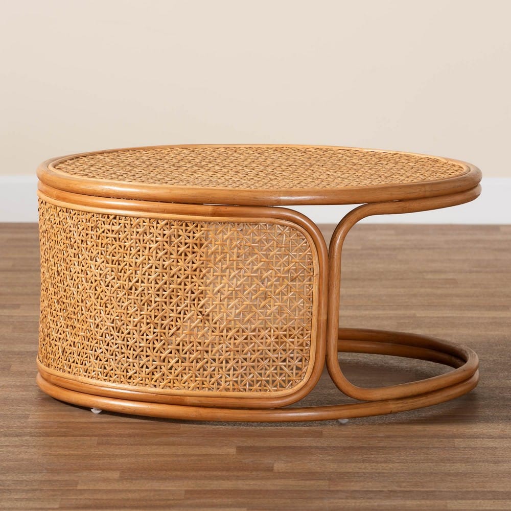 bali & pari - Eldon Coffee Table in Honey - Eldon-Light Honey Rattan-Large-CT view 7