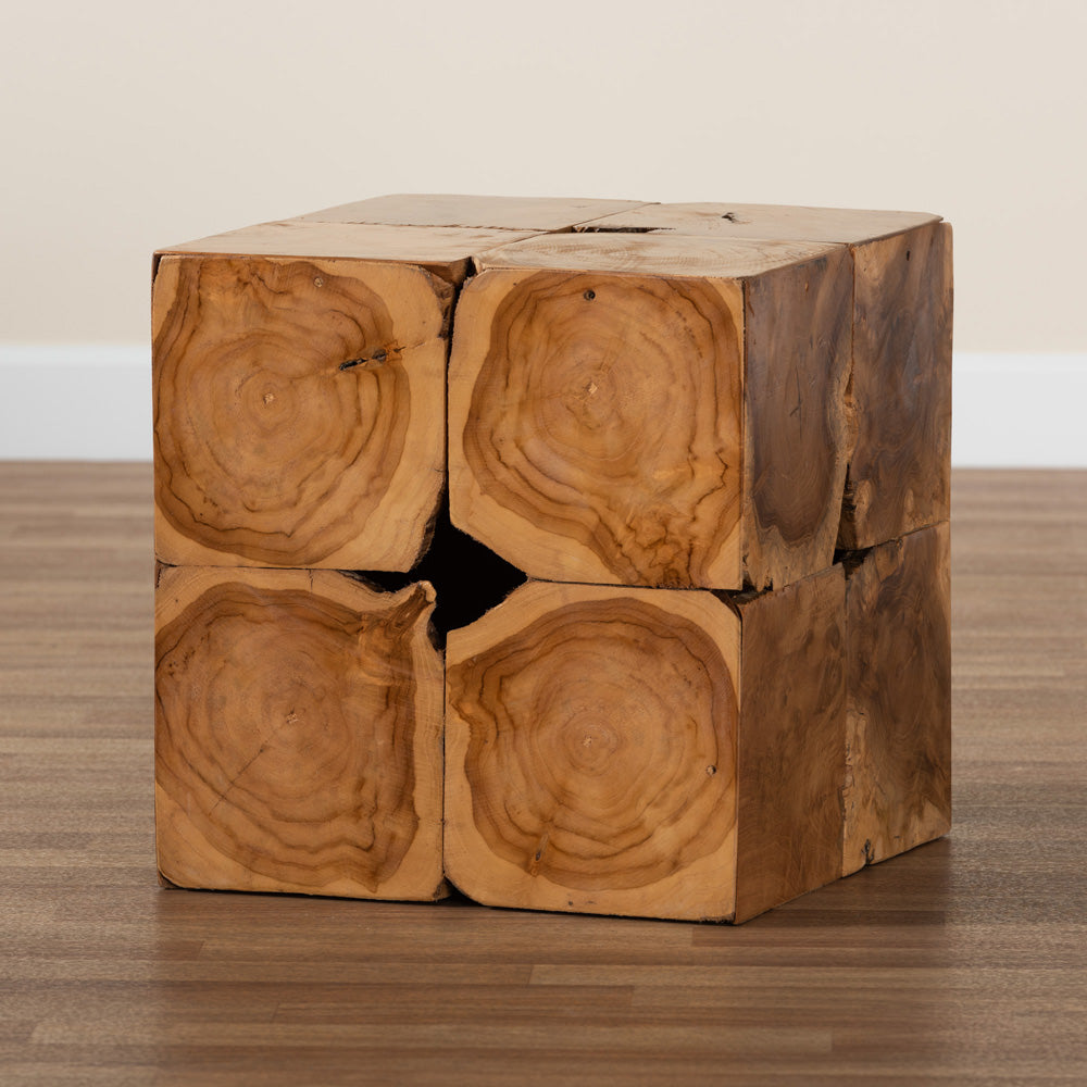 bali & pari - Eldora End Table in Natural Brown - 12738-Teak-ET view 6