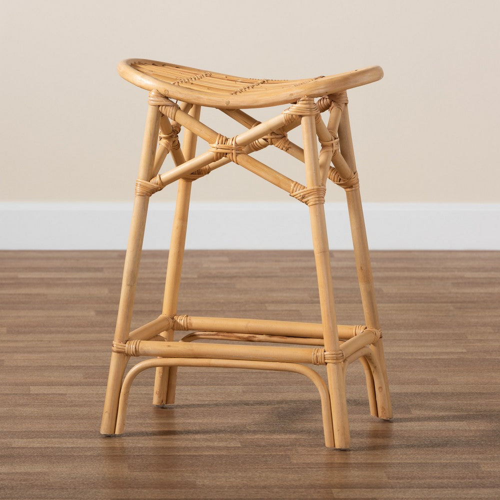 bali & pari - Elgon Counter Stool in Natural Brown - Elgon-Rattan-CS view 8
