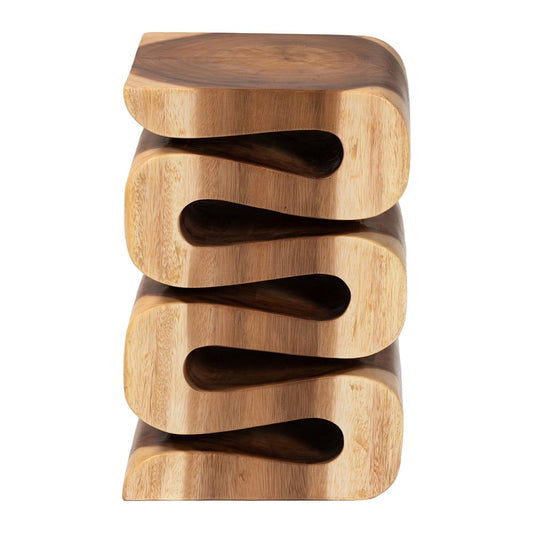 bali & pari - Eliada End Table in Natural Brown - Suar S/T 010-Natural-Side Table view 2