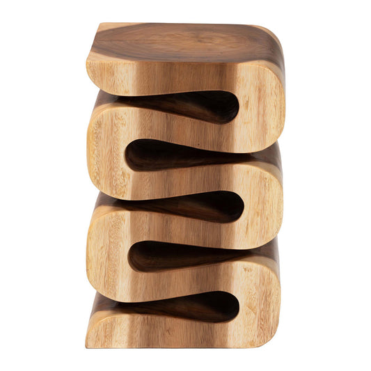 bali & pari - Eliada End Table in Natural Brown - Suar S/T 010-Natural-Side Table view 2