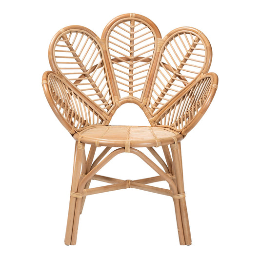 bali & pari - Eliava Chair in Natural Brown - Flower-Natural-AC view 2