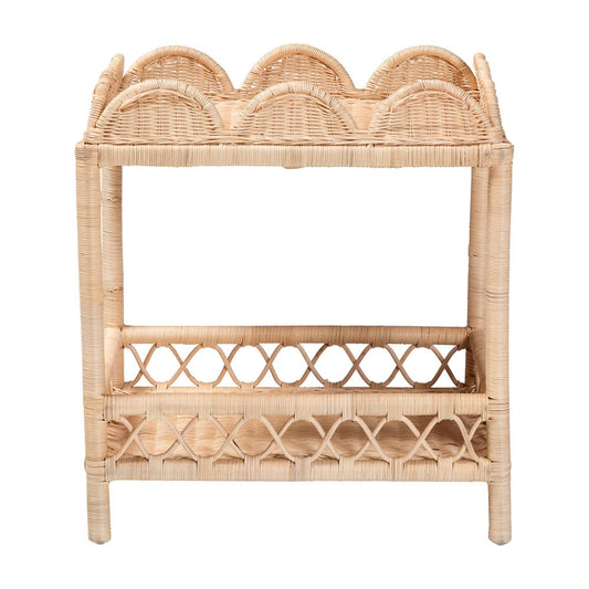 bali & pari - Eloisa End Table in Natural Brown - WS157-Natural Rattan-ET view 2
