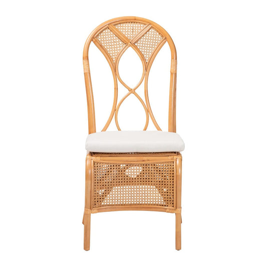 bali & pari - Elsa Dining Chair in Light Honey - Elsa-KYG-Light Honey Rattan-Cushion-DC view 2