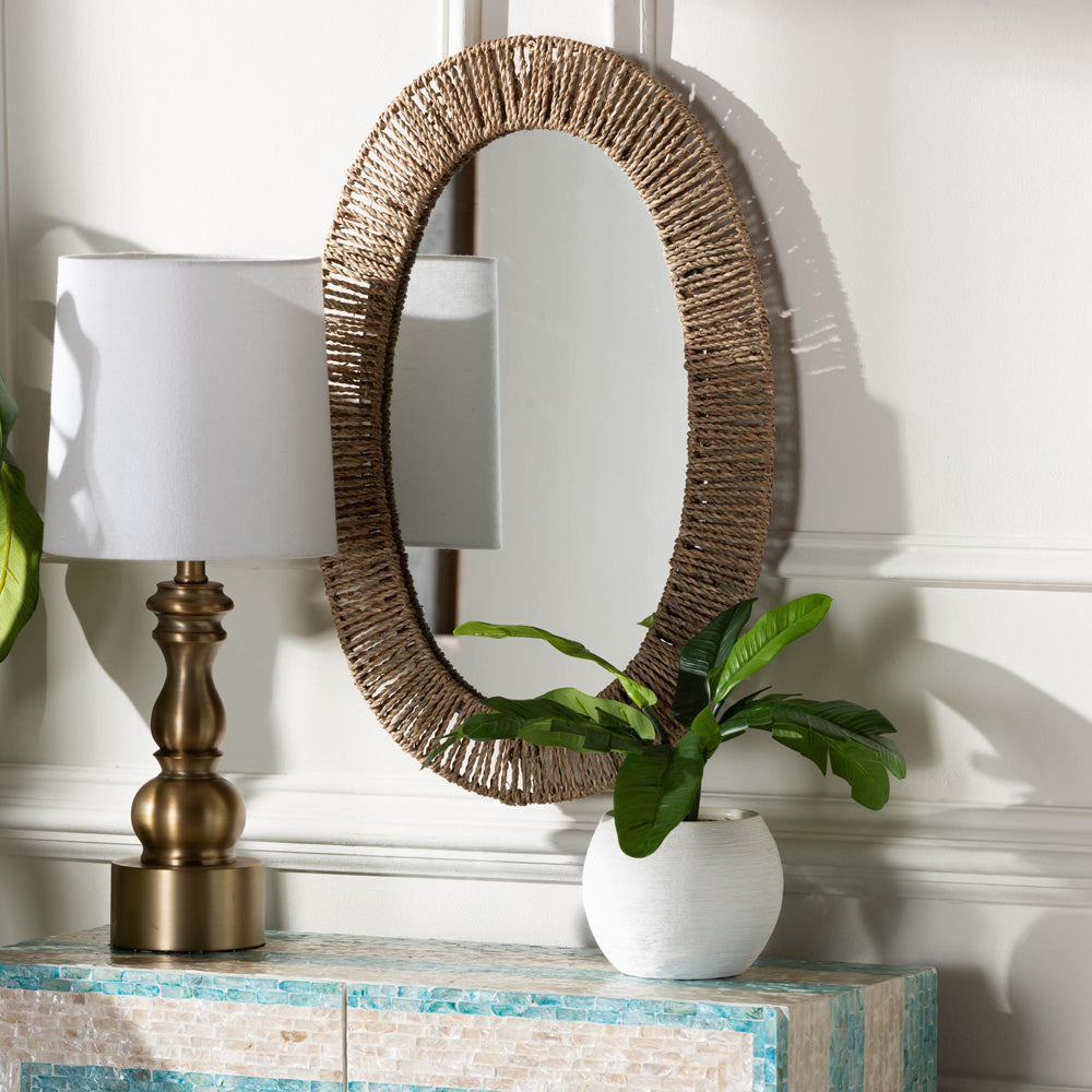bali & pari - Elwyn Mirror in Natural Brown - F232-FT27-Seagrass-Mirror view 4