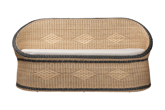 bali & pari - Emiliana Loveseat - Emiliana-Natural-Rattan-Cushion-LS view 2