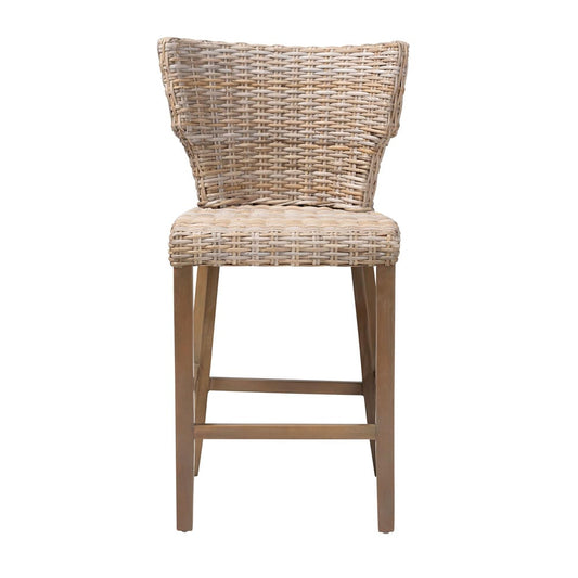 bali & pari - Enver Counter Stool in Kubu Grey/Rustic Taupe - Enver-Grey Natural-CS view 2