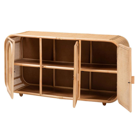 bali & pari - Evania Storage Cabinet in Natural - WS061-B-Natural Rattan-Cabinet view 2