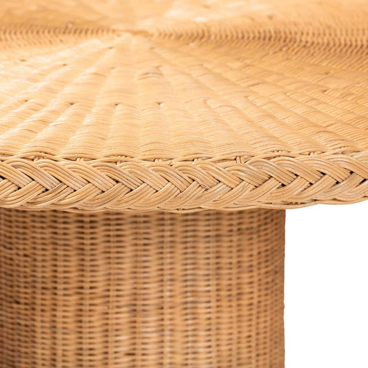 bali & pari - Farrow Dining Table in Light Honey - Braided-Light Honey Rattan-DT view 2