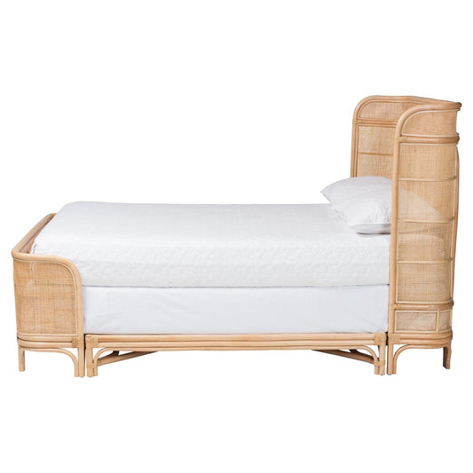 bali & pari - Fiore Queen Size Bed Frame in Natural - Fiore-Natural/Rattan-Queen view 2