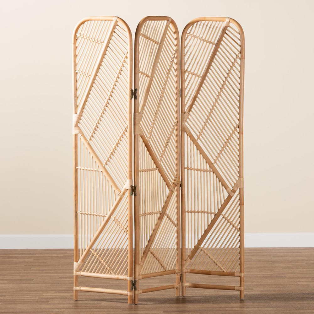 bali & pari - Firenze Room Divider in Natural Brown - DIV007-Rattan-Natural-RD view 4