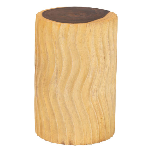 bali & pari - Fuchsia End Table in Natural Brown - Suar S/T 006-Natural-Side Table view 2
