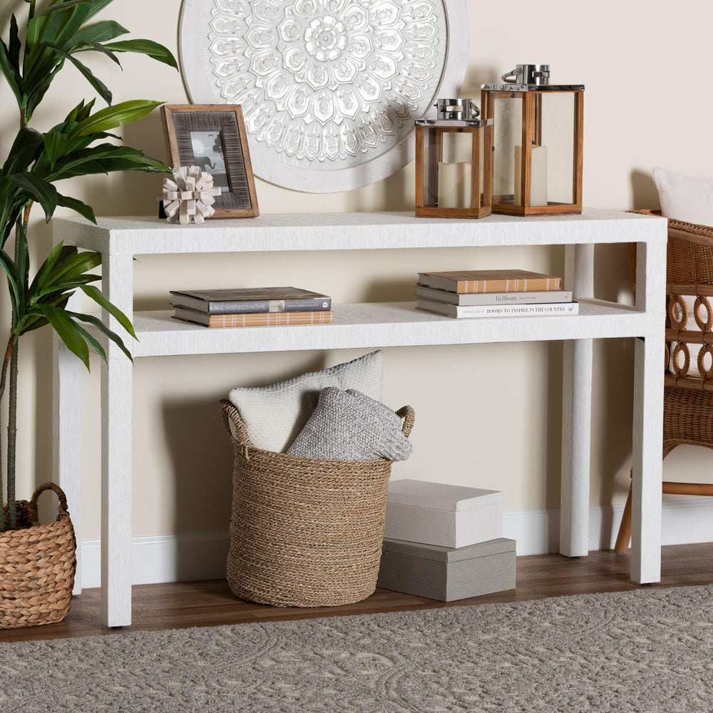 bali & pari - Gale Console Table in White - Gale-White-Console Table view 6