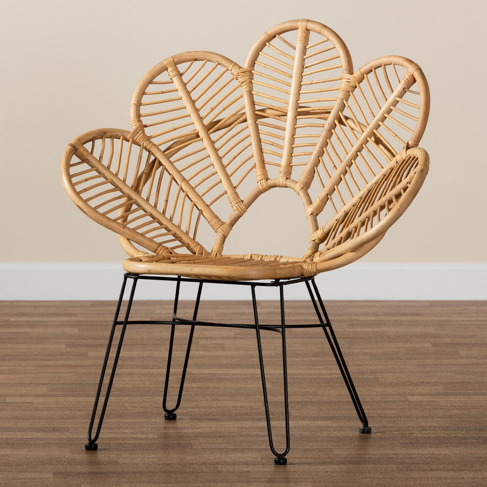bali & pari - Garan Chair in Natural Brown/Black - Leaf-Rattan-CC view 9
