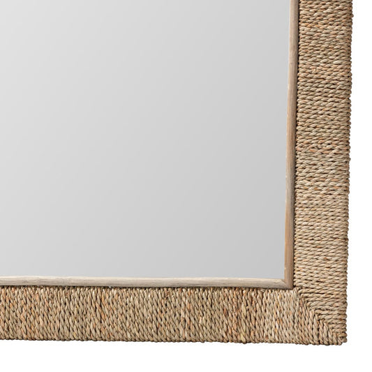 bali & pari - Geralyn Mirror in Natural Seagrass - WS096-Natural Rattan-Mirror view 2