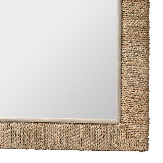 bali & pari - Geralyn Mirror in Natural Seagrass - WS098-Natural Rattan-Mirror view 2