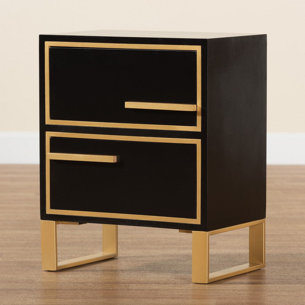 bali & pari - Giolla End Table in Black/Gold - JY21A015-Wood/Metal-Black/Gold-ET view 9