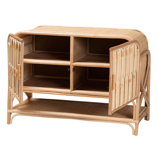 bali & pari - Gitano Storage Cabinet in Natural - WS085-B-Natural Rattan-Cabinet view 2