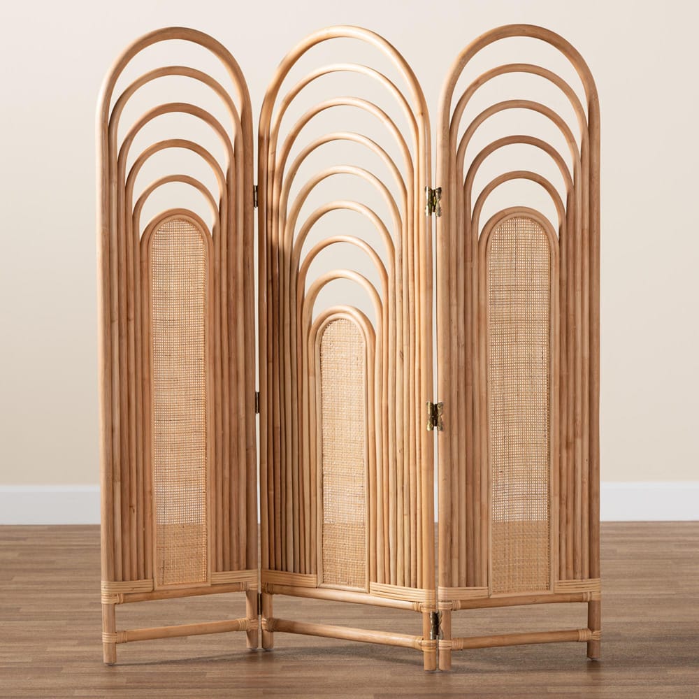 bali & pari - Golda Room Divider in Natural Brown - DW001-Rattan-Natural-RD view 4