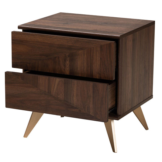 bali & pari - Graceland Nightstand in Walnut Brown/Gold - LV45ST4524WI-CLB-NS view 2