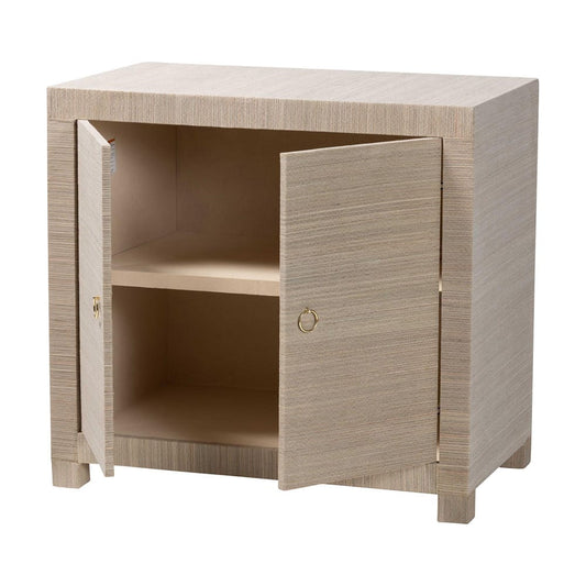 bali & pari - Halen Storage Cabinet in Beige - Halen-Beige-Cabinet view 2