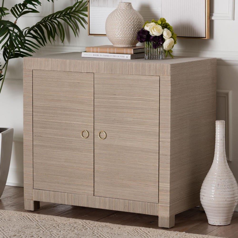 bali & pari - Halen Storage Cabinet in Beige - Halen-Beige-Cabinet view 8