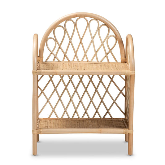 bali & pari - Hammond Shelving Unit in Natural Brown - RBS016-Rattan-Shelf view 2