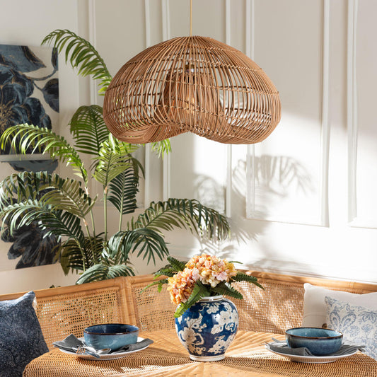 bali & pari - Hansa Lampshade in Natural Brown - F247-FT11-Lamp Shade view 2