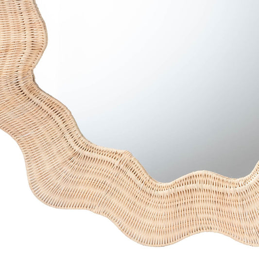bali & pari - Hasana Mirror in Natural - WS115-Natural Rattan Frame-Mirror view 2