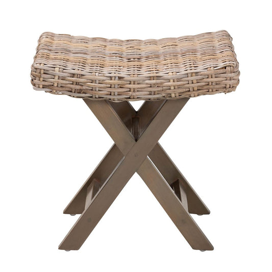 bali & pari - Hayate Footstool in Kubu Grey/Rustic Taupe - MD-36092/Bunnik-Grey Natural-Stool view 2