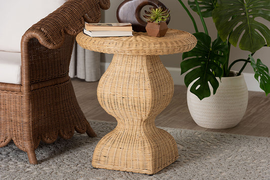bali & pari - Hideo End Table - Hideo-Natural Rattan-ET view 2