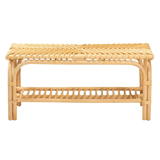 bali & pari - Himari Bench in Natural Brown - WS24-Rattan-Bench view 2