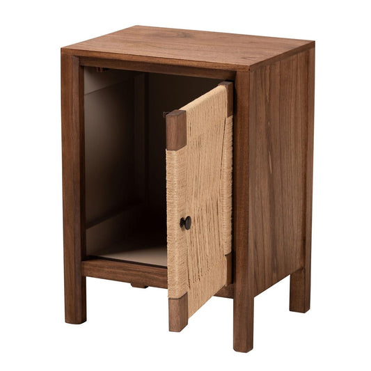 bali & pari - Holitz Nightstand in Walnut Brown/Light Brown - Holtiz-Medium tone (NAT02)-Nightstand view 2