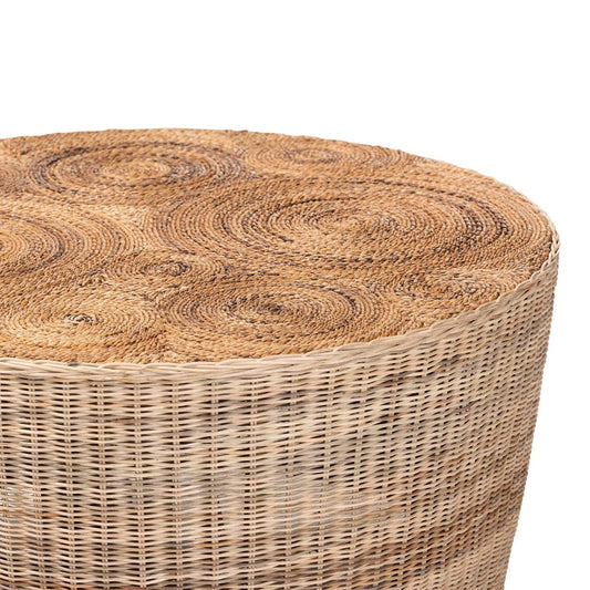 bali & pari - Hosanna Coffee Table in Natural Brown/Walnut Brown - Horse-Round-Natural Wild-Rattan-CT view 2