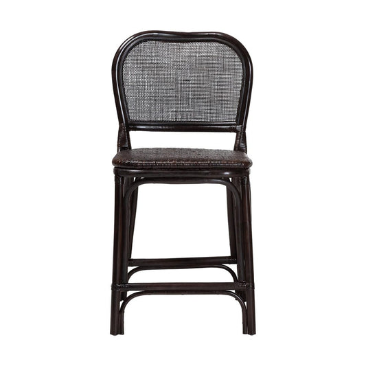 bali & pari - IreneCounter Stool in Espresso - Irene-Coffee Bean-Rattan-CS view 2